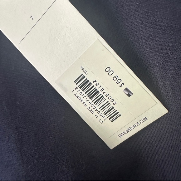 NWT Janie and Jack Nautical Sailor Maritime RUCHED SLEEVE PONTE DRESS Navy 7 - Picture 6 of 8